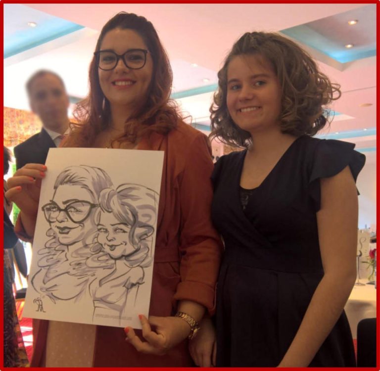 Karikatur Zeichnung Paar