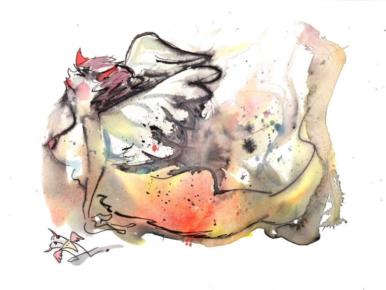 Yogaengel live Painting künstlerische Unterhaltung Karikatur Illustration